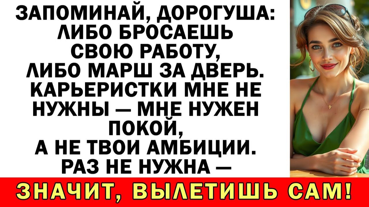 Муж орал: «Бросай работу!» — ну я его и бросила | Истории из жизни |Аудио рассказы|Жизненные истории