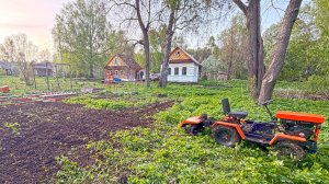 Малая механизация работает! Обрабатываю огород минитрактором. Работа и отдых в деревне
