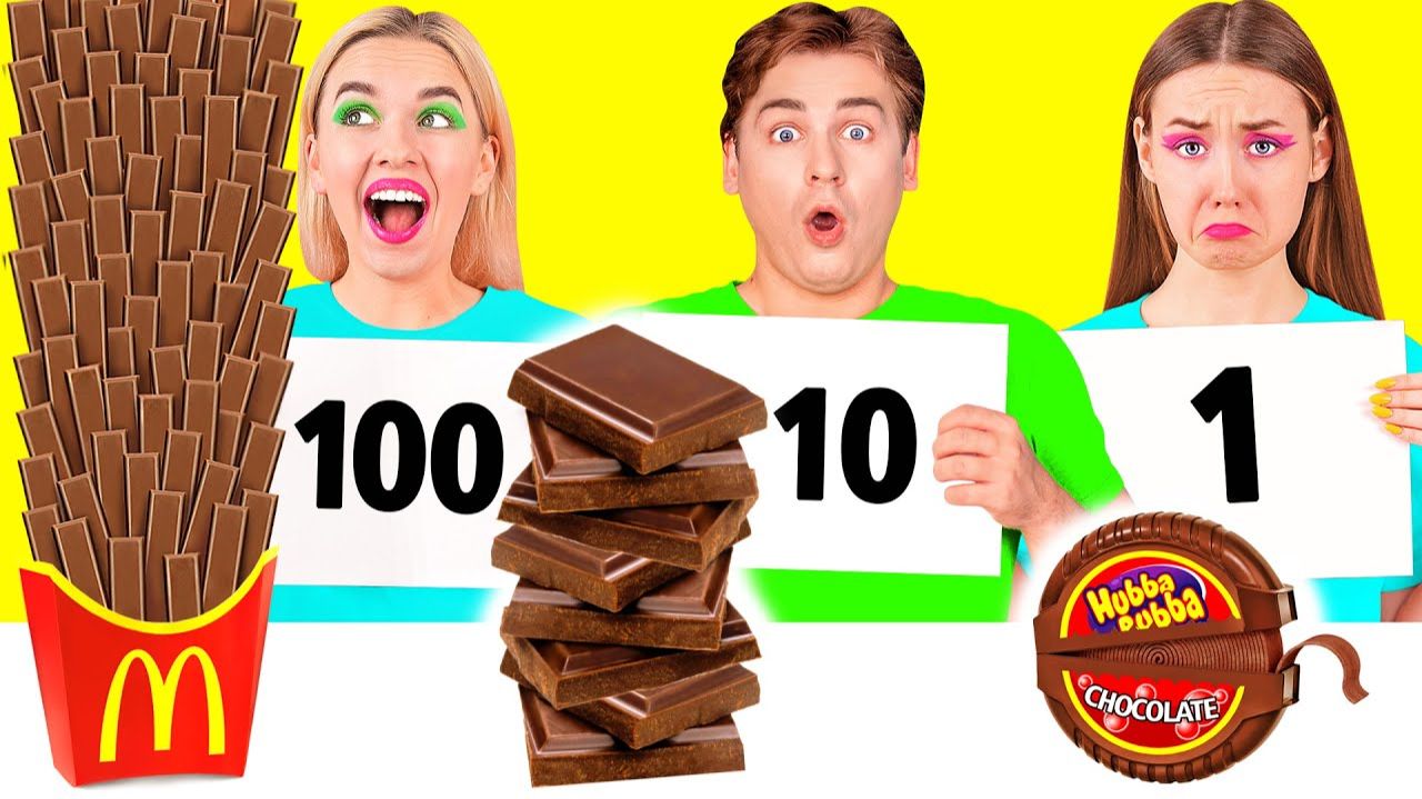 100 слоев еды Челлендж #2 c BooBoom Challenge смотреть онлайн