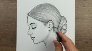 Как шаг за шагом нарисовать красивое женское лицо — Простой рисунок девушки