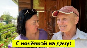 С ночёвкой на дачу! В саду у сестры. Привезла рассаду