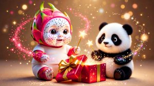 Живые фрукты и очень милые животные 🍎😊 Невероятно приятная ИИ-анимация как Мультики!