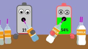 Water Vs Milk Drinks   Asmr Mukbang Animation   Battery Charging Animation   NCR Animation