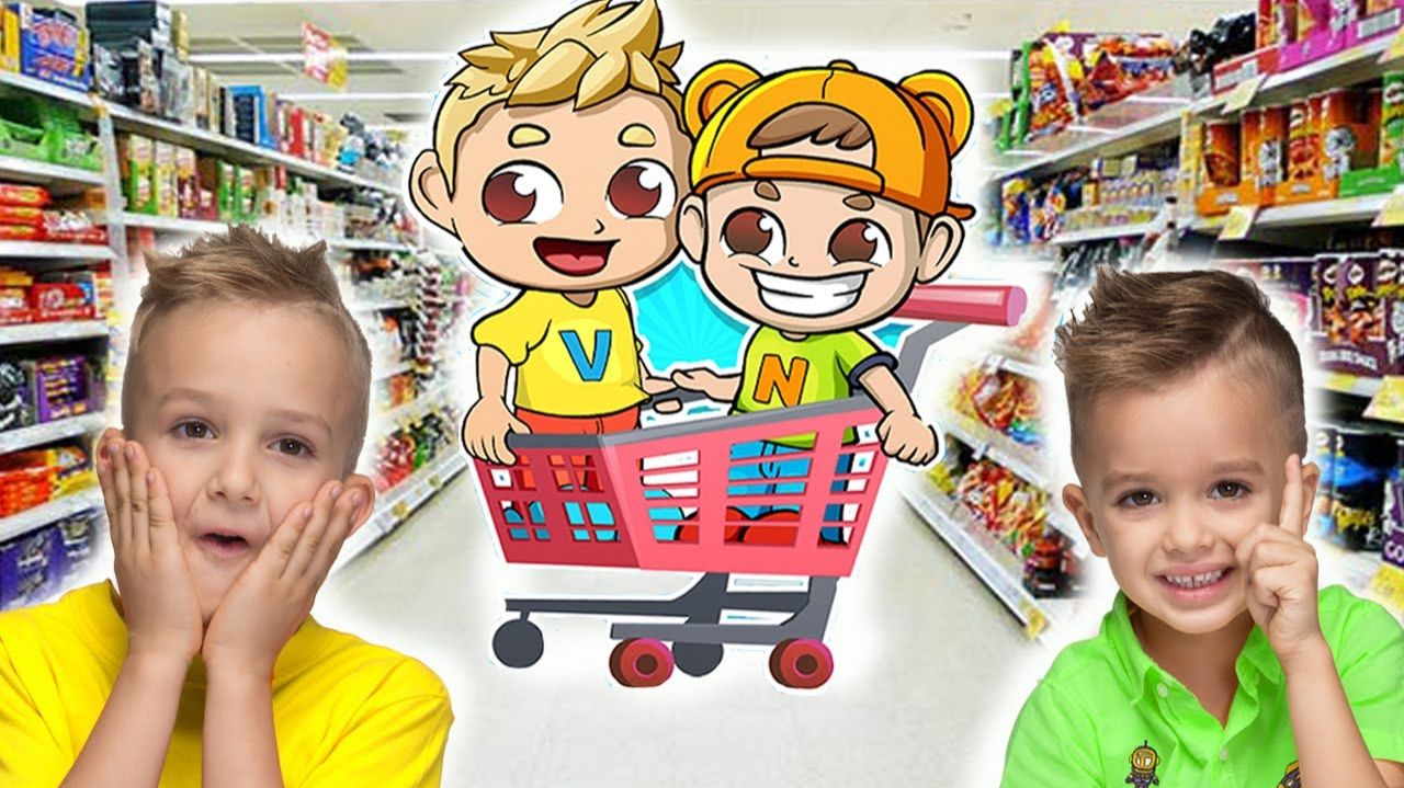 Влад и Ники играют и ходят по магазинам