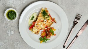 Мусака с кинзой