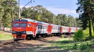 ЭТ2М 097 сообщением Санкт-Петербург - Белоостров на перегоне Сестрорец - Белоостров