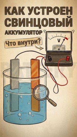 Как устроен свинцовый аккумулятор. Что внутри?