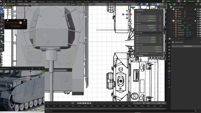 Создание модели PzKpfw IV Ausf H в Blender 4.3