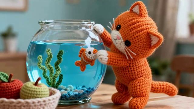 Смешные котики: кот и рыба