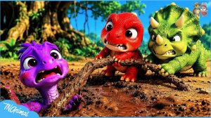 РЕБЁНОК ТИРЕКС СПАСАЕТ СВОИХ ДРУЗЕЙ В ПРИКЛЮЧЕНИИ 🦖 АНИМАЦИОННЫЙ КОРОТКОМЕТРАЖ О ДИНОЗАВРАХ