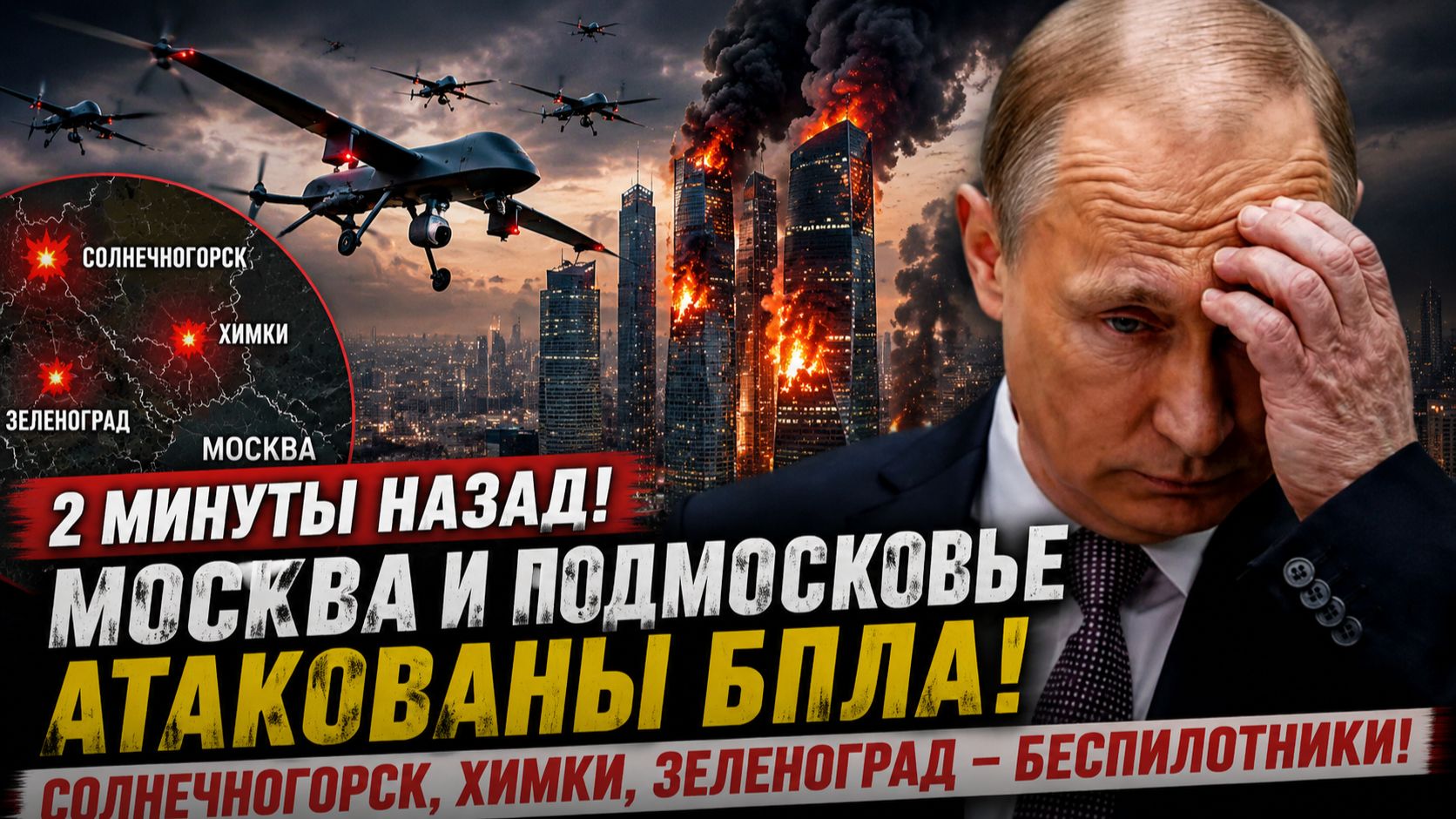 2 Минут назад! Москва и Подмосковье АТАКИ БПЛА! Солнечногорске, Химках, Зеленограде Беспилотники!