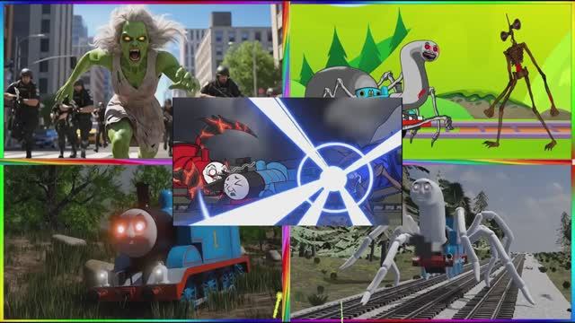 МУЛЬТИК ПОЕЗД МОНСТР 🆚 ВЕСЕЛЫЙ ПАРОВОЗИК Битва Гигантов 🚂😱 Мультфильм для детей