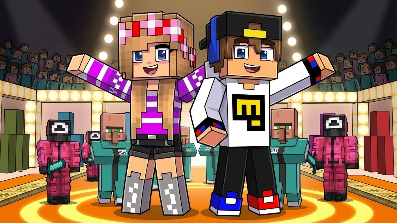 МОЙ ДРОН снял ИГРА В КАЛЬМАРА в МАЙНКРАФТ НУБ И ПРО ЭВОЛЮЦИЯ ВИДЕО MINECRAFT Евгенбро смотреть онлайн
