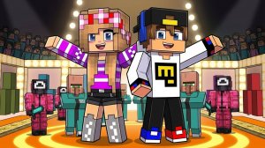МОЙ ДРОН снял ИГРА В КАЛЬМАРА в МАЙНКРАФТ НУБ И ПРО ЭВОЛЮЦИЯ ВИДЕО MINECRAFT Евгенбро