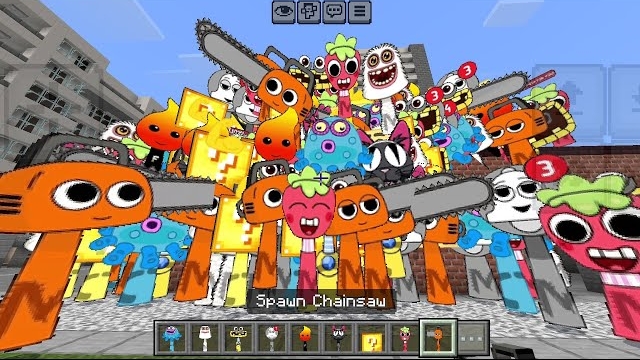 Бензопила Sprunki OC в Minecraft PE Сделала Красиво Подборка самых разных Спрунки