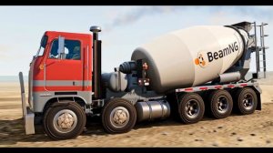 BeamNG Drive - Круги разрушения - Три перегруженных большегрузных автомобиля с прицепами