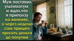 Муж поставил ультиматум и ждал, что я приползу на коленях, а через неделю сам пришел ...