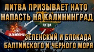ЛИТВА ПРИЗЫВАЕТ НАТО НАПАСТЬ НА КАЛИНИНГРАД. ЗЕЛЕНСКИЙ И БЛОКАДА БАЛТИЙСКОГО И ЧЕРНОГО МОРЯ