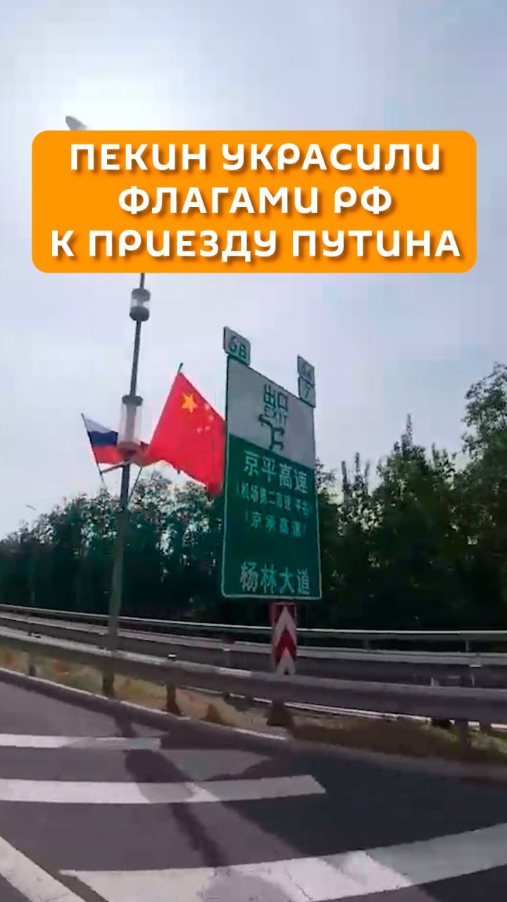 Пекин украсили флагами РФ к приезду Путина