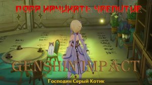 Господин Серый Котик ПОРА НАЧИНАТЬ ЧАЕПИТИЕ Genshin Impact