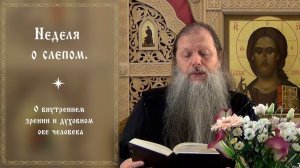 «Неделя о слепом». Тема вопр.: «О внутреннем зрении и духовном оке человека». Видеоконф. 160526.