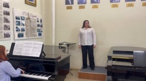 сольное исполнение вокального произведения западно-европейского композитора