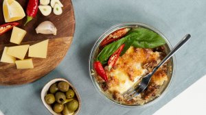 Мусака с сушеным укропом