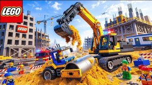 ГИГАНТСКИЙ экскаватор LEGO Technic загружает песок! Отличная постройка! | Забавный эксперимент Lego