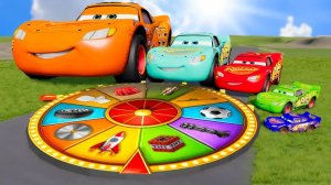 БОЛЬШОЙ И МАЛЕНЬКИЙ МОЛНИЯ МАККУИН ПРОТИВ СЛУЧАЙНОГО КОЛЕСА УЛУЧШЕНИЙ В BEAMNG.DRIVE
