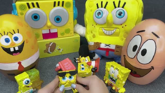 Мир разноцветных яиц-сюрпризов и игрушек Губки Боба 🌟 Гигантская горка-домик