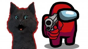 КРАСНЫЙ ЧИТЕР В АМОНГ АС И ГОВОРЯЩИЙ СУПЕР КОТ  🐱 ЧУДЕСА В КОСМОС 🐱 Among Us 🐱 #335