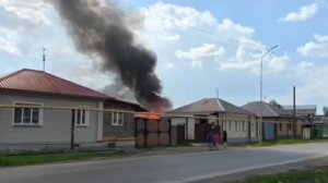 На Гайдара горит частный дом. Курган 19.05.2026