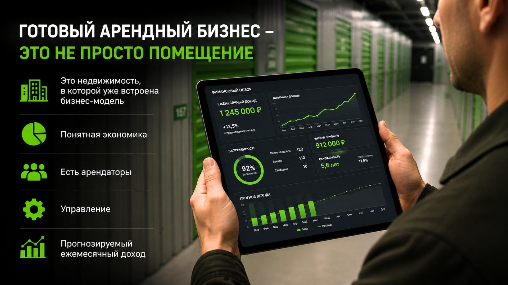 Пассивный доход на недвижимости | 30-50% годовых на кладовых у дома