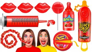 ЕДИМ ПРОДУКТЫ ОДНОГО ЦВЕТА 24 ЧАСА! Настало время красного! Мокпан от BooBoom! CHALLENGE