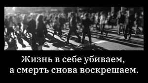 Жизнь в себе убиваем, а смерть снова воскрешаем