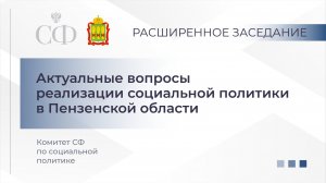 Расширенное заседание Комитета СФ по социальной политике