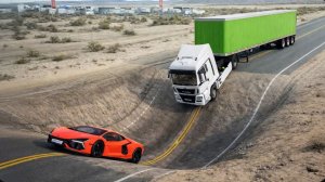 Автомобили против 100 уступов: Безумный челлендж #6 в BeamNG Drive!В