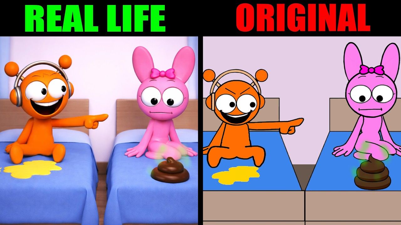Лучшие тиктоки из Sprunki Pinki X OREN что пошло не так В РЕАЛЬНОЙ ЖИЗНИ против ОРИГИНАЛА