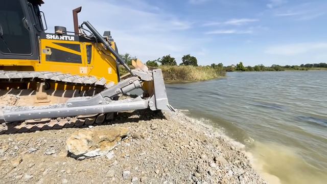 First Start Perfectly Project!! Landfill Delete Deep Pond By Dozer Pushing Rock & Dump Truck 25.5ton смотреть онлайн