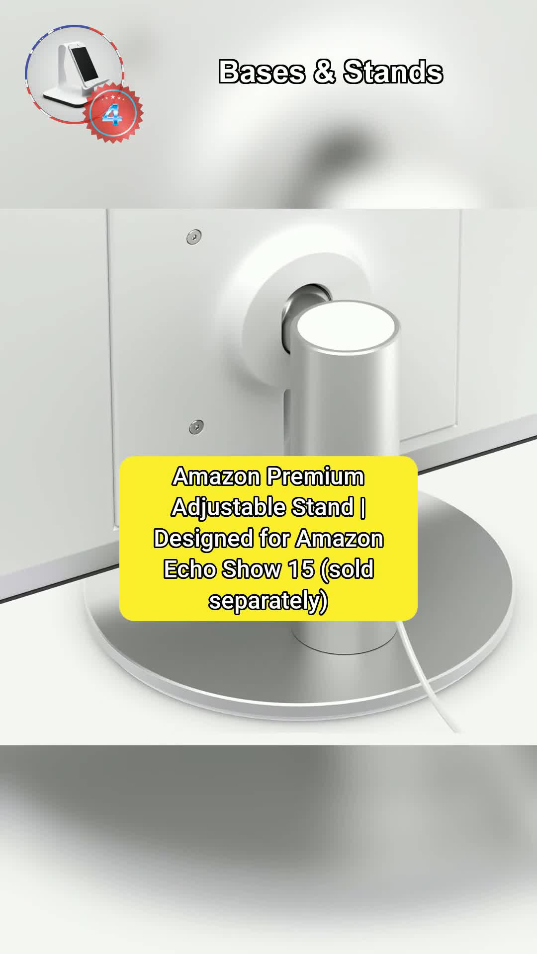 4⃣Amazon Premium Adjustable Stand | Designed For Amazon Echo Show 15 (sold Separately)