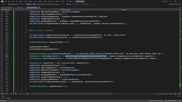 #096 Vulkan API: Кошмар синхронизации, часть 2: Семафоры Computecloth.cpp
