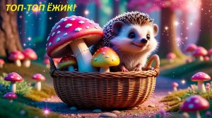 🦔 ТОП-ТОП ЁЖИК! Вирусная песенка для детей 🍄