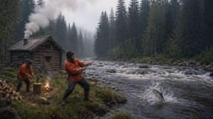 Охота и Рыбалка 2026 в Тайге ИЗБА ХАРИУС Ловля Тайменя Сухопит2909510 Максим 2025 Чист