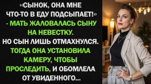 Сынок, она мне что-то в еду подсыпает! - мать жаловалась сыну на невестку!