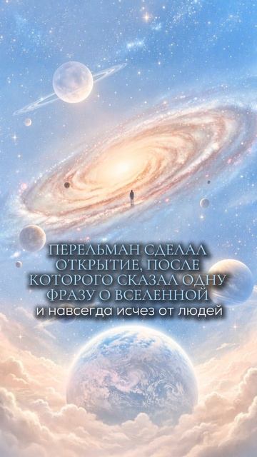 Перельман сделал открытие, после которого сказал одну фразу о Вселенной, и навсегда исчез от людей
