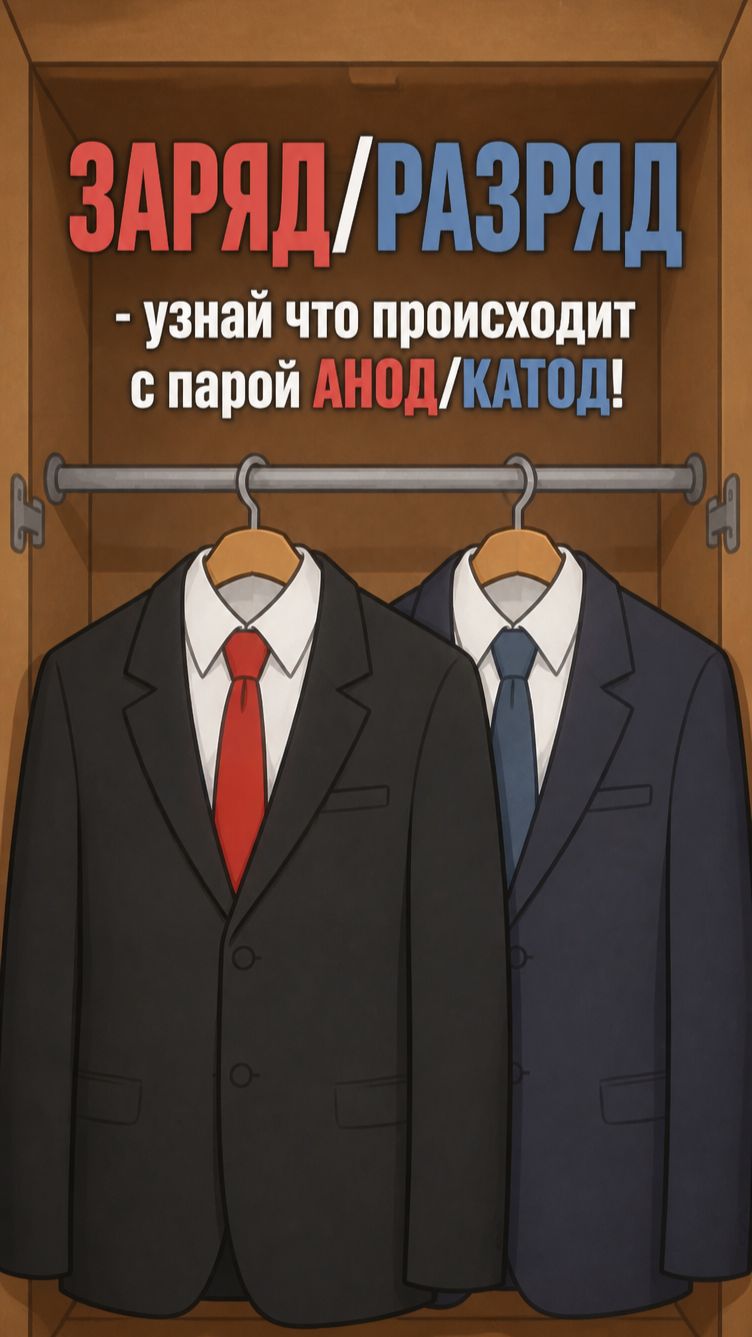 ЗАРЯД/РАЗРЯД - узнай что происходит с парой АНОД/КАТОД!