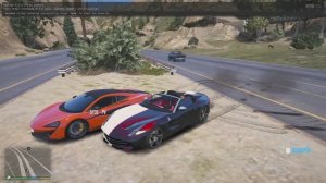 McLaren 570S vs Ferrari F60 America супер гонка на мощный спорт карах в гта 5 макларен выиграл ф60