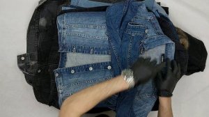 44121 Летние джинсовые куртки, 1пак, Sommer Jeansjacken extra, секонд (extra) оптом