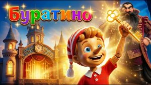 БУРАТИНО И ЗОЛОТОЙ КЛЮЧИК 💫🔑 СКАЗКА ДЛЯ ДЕТЕЙ | ПОЛНЫЙ ВЫПУСК: ПРИКЛЮЧЕНИЯ ДЕРЕВЯННОГО МАЛЬЧИКА И