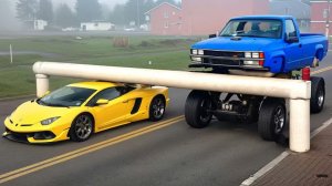 Автомобиль против низких труб: ЭКСТРЕМАЛЬНЫЙ челлендж #3 в BeamNG Drive